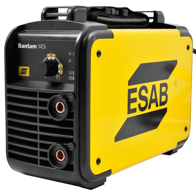 MÁQUINA DE SOLDA INVERSORA BANTAM 145I 15/145A 220V 4,8KG COM GARRA E PORTA-ELETRODO ESAB
