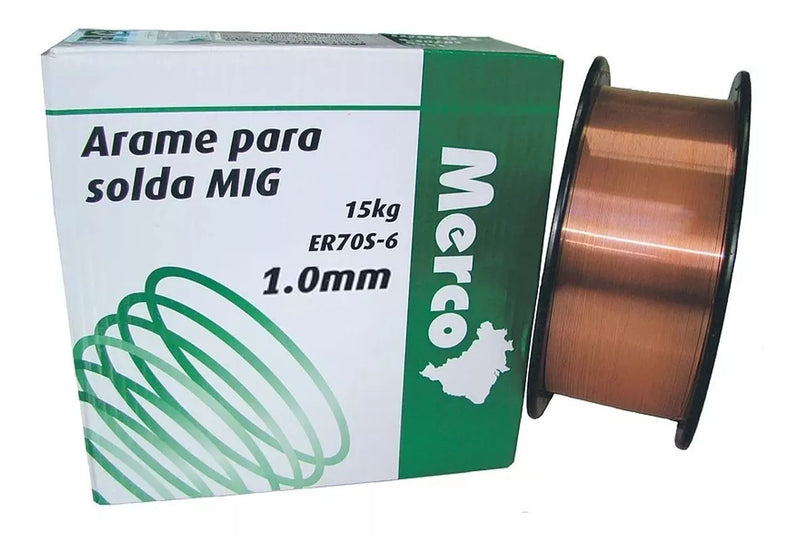 Arame Para Solda Mig 1.0mm Er-70s6 15kg Merco Nobre