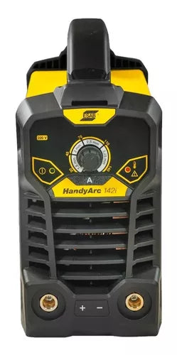 Máquina de solda inverter ESAB HandyArc 142I amarela e preta 50Hz/60Hz 220V