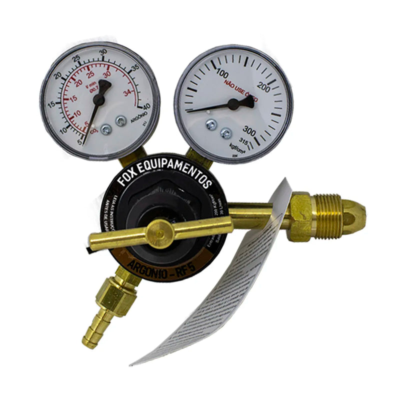 Regulador de Pressao Argonio Simples Estagio Fox RF5